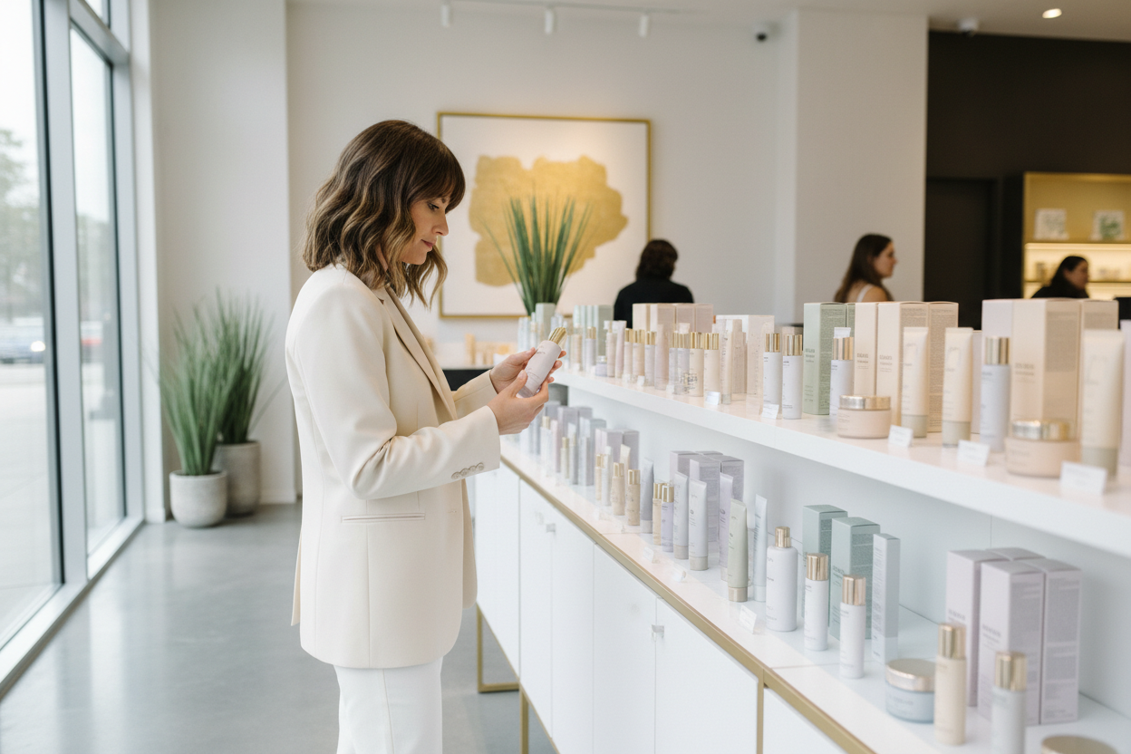 woman shopping home appliance or skincare